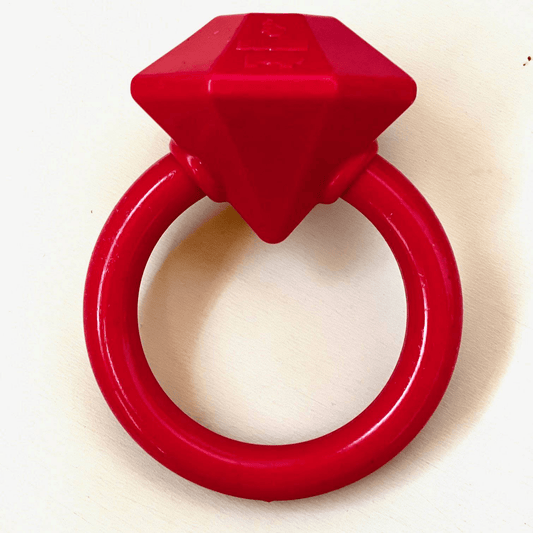 Durable Diamond Ring Teething Toy for Aggressive Chewers-1